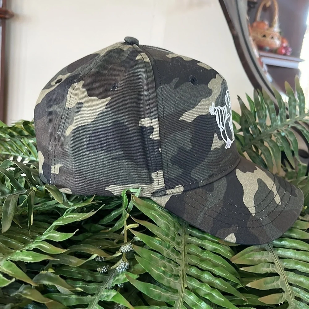 Brand New True Religion Camo Buddha Adjustable Snap Baseball Cap Embroidered Hat